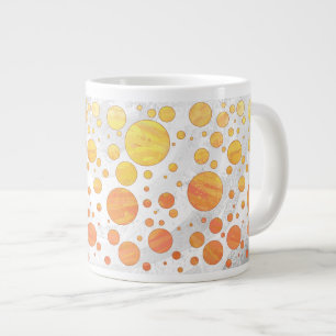 Grande Tasse Dragons Oeil Orange Polka Motif