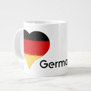 Grande Tasse Drapeau allemand I Heart Allemagne