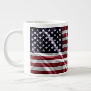 Grande Tasse Drapeau américain personnalisé Rouge, Blancs Étoil
