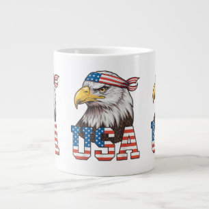 Grande Tasse Drapeau américain USA Hommes Femmes Enfants Aigle
