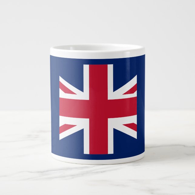 Grande Tasse Drapeau anglais patriotique (Devant)