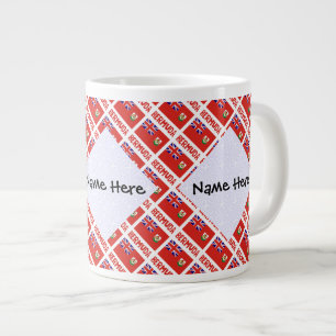 Grande Tasse Drapeau Bermudien Carrelé Personnalisé