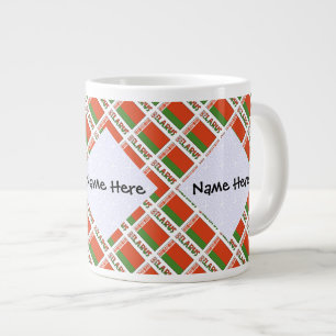 Grande Tasse Drapeau biélorusse personnalisé en mosaïque