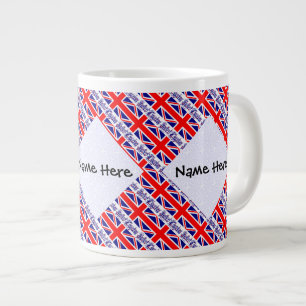 Grande Tasse Drapeau britannique du Royaume-Uni personnalisé en