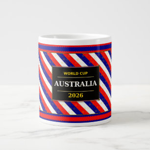 Grande Tasse Drapeau de fan de football australien Couleurs Ray