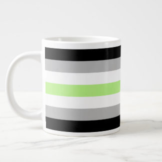 Grande Tasse Drapeau de fierté Agender – Identité Agender LGBTQ