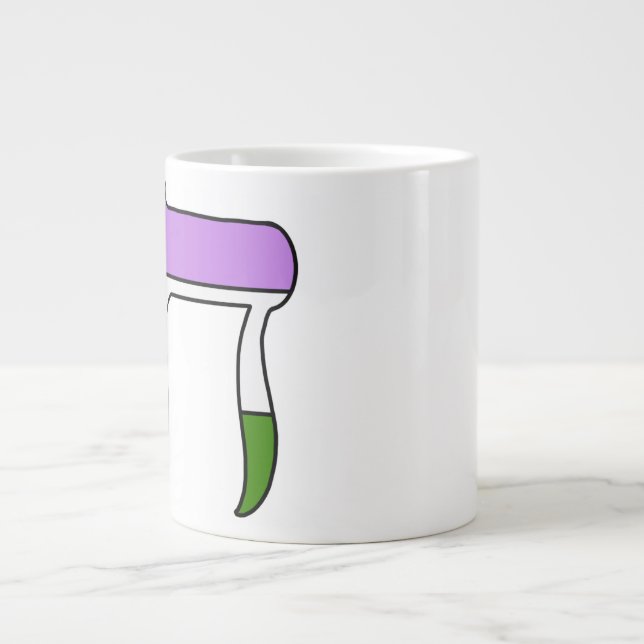 Grande Tasse Drapeau de fierté genderqueer Chai  (Devant)