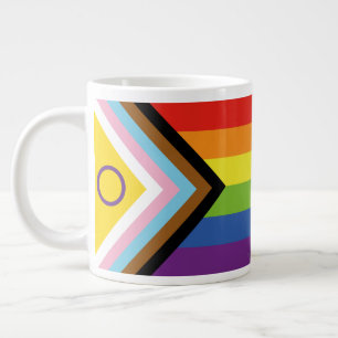Grande Tasse Drapeau de fierté intersexe de SlipperyJoe's fond