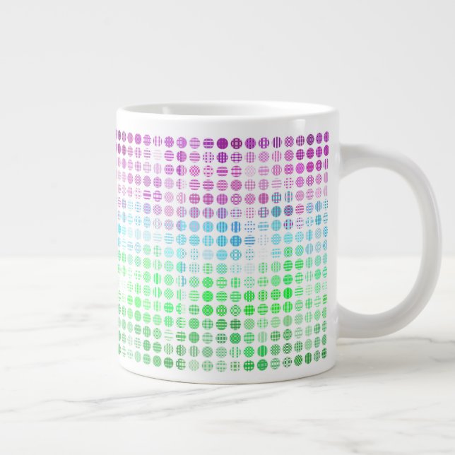 Grande Tasse Drapeau de fierté Toric abstrait boho éclectique G (Droite)