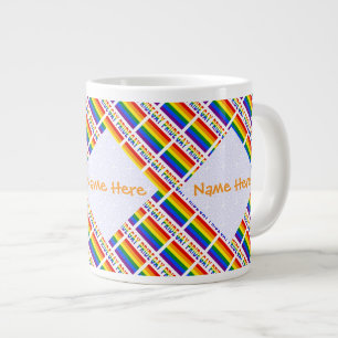 Grande Tasse Drapeau de la fierté gay LGBTQ en mosaïque
