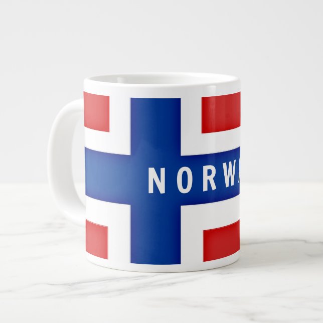Grande Tasse Drapeau de la Norvège (Devant gauche)