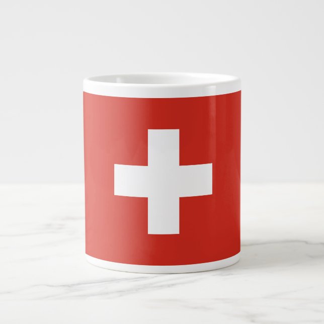 Grande Tasse Drapeau de la Suisse (Devant)