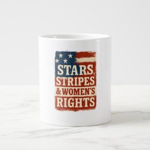 Grande Tasse Drapeau en détresse Stars, Stripes & Droits des Fe