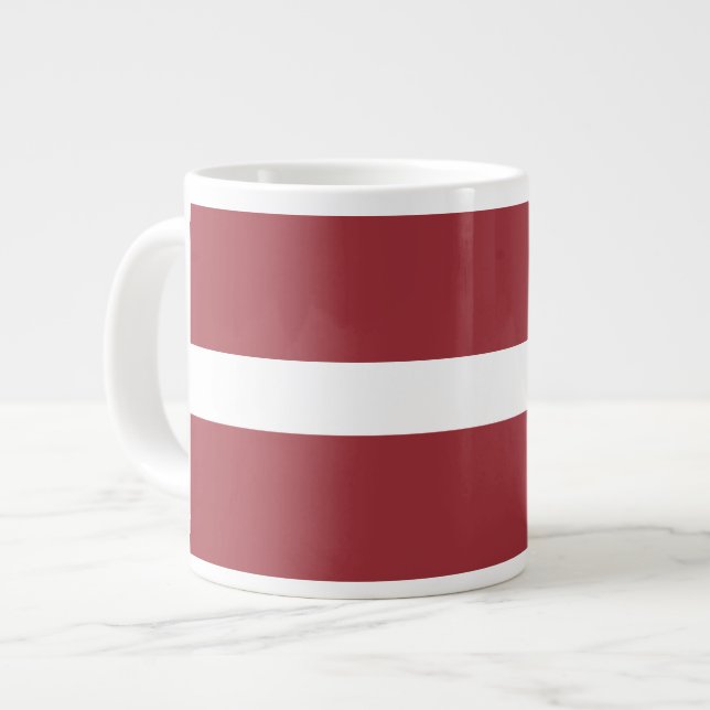 Grande Tasse Drapeau letton (Devant gauche)