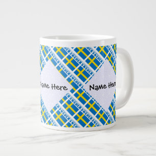 Grande Tasse Drapeau suédois de la Suède Personnalisation en ca
