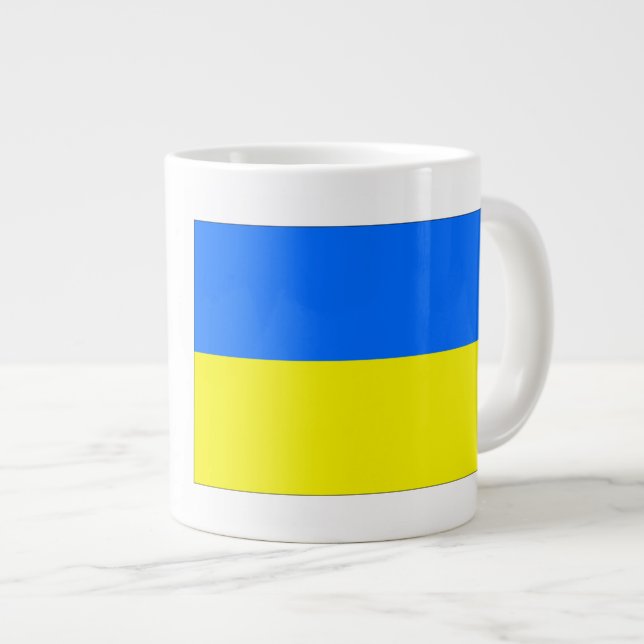 Grande Tasse Drapeau Ukraine (Devant droit)