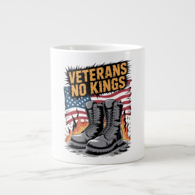 Grande Tasse Drapeau USA Veterans No Kings (Devant)