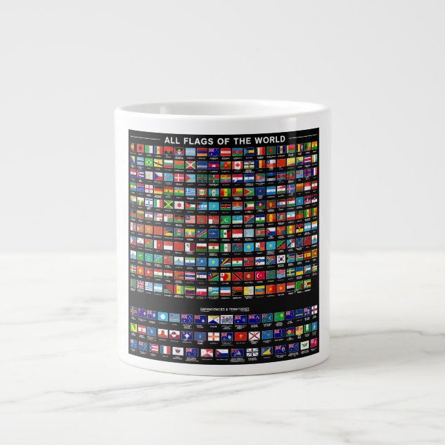 Grande Tasse Drapeaux du monde – Collection de 195 nations (Devant)