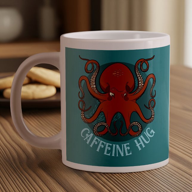 Grande Tasse Drôle Carton de Tentacles de caféine Hug de poulpe (Créateur téléchargé)