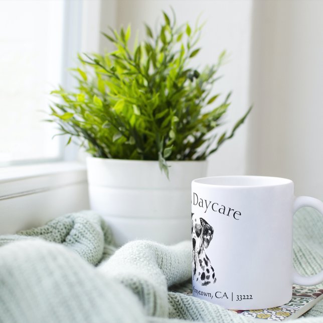 Grande Tasse Drôle Dalmatien Chien d'affaires (Créateur téléchargé)