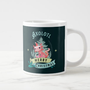 Grande Tasse Drôle d'Axolotl Joyeux Noël