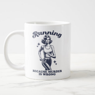 Grande Tasse Drôle de course parce que le meurtre est faux Rétr