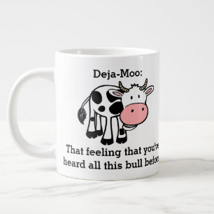 Grande Tasse Drôle de Deja-Moo sur la vache