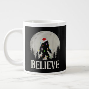 Grande Tasse Drôle de Noël Bigfoot Père Noël Lune Sasquatch