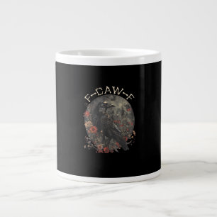 Grande Tasse Drôle F-Caw-F Corbeau Oiseau Dicton Graphique Créa