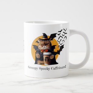 Grande Tasse Drôle Halloween "Grumpy, Éffrayant, Caffeinated !"