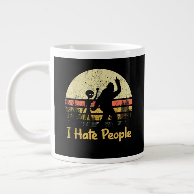 Grande Tasse drôle je déteste les gens  (Gauche)