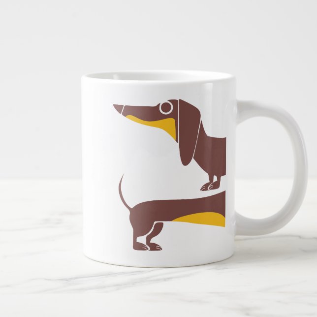 Grande Tasse Drôle mignon dachshund pour parent chien long (Droite)