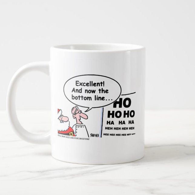 Grande Tasse Drôle Optométriste Art de Noël (Gauche)