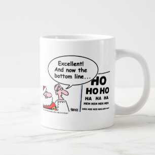 Grande Tasse Drôle Optométriste Noël Père Noël Cartoon