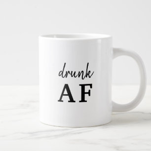 Grande Tasse Drole Typographie Noire Bourré AF