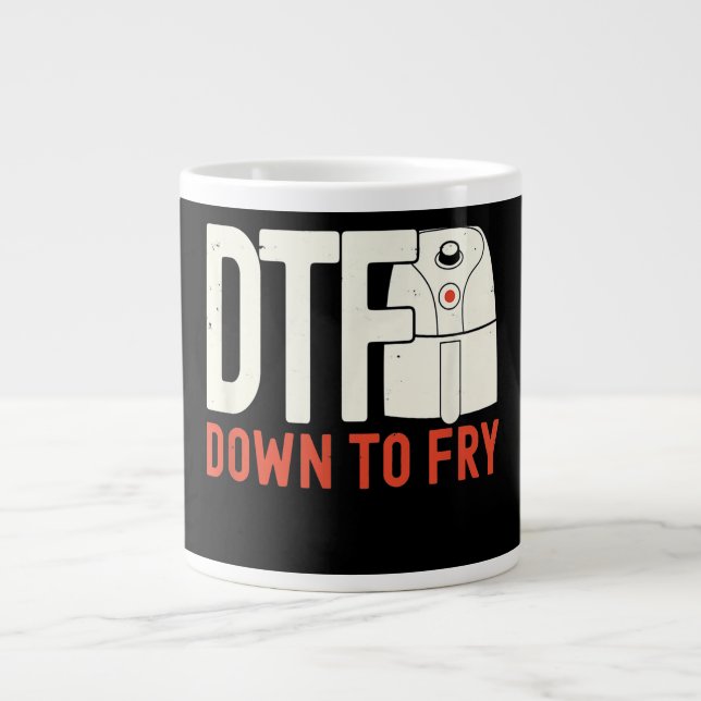 Grande Tasse DTF Dowl to frit| Chicken Retro Cadeau (Devant)