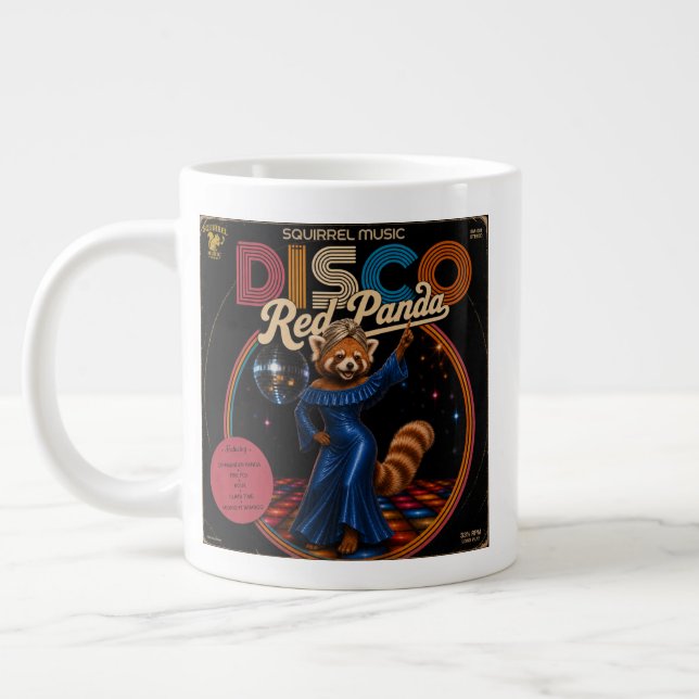 Grande Tasse Duo de Panda Rouge Disco (Gauche)