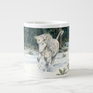 Grande Tasse Dyfra licorne islandaise folâtrant dans la forêt e