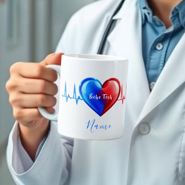 Grande Tasse Écho Tech - Sonographe cardiaque (Echo Tech- Cardiac Sonographer Giant Coffee Mug)