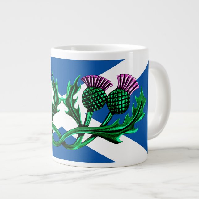 Grande Tasse Ecosse, Saint Andrews, Ancien drapeau, chardon (Devant droit)