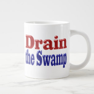 Grande Tasse Écraser le demi-texte bleu marron