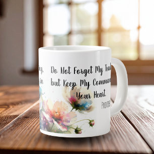 Grande Tasse Écriture florale