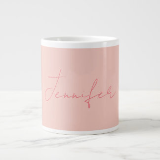 Grande Tasse Écriture manuscrite moderne simple Votre nom
