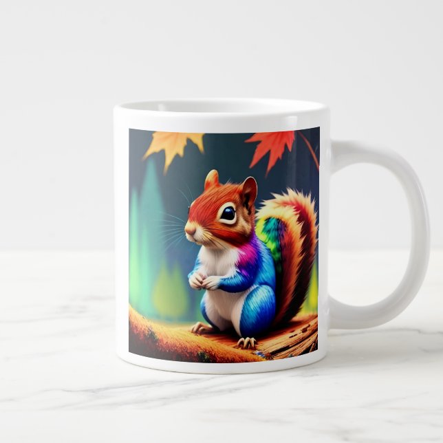 Grande Tasse Écureuil Assis Coloré Mignon-75463 (Droite)