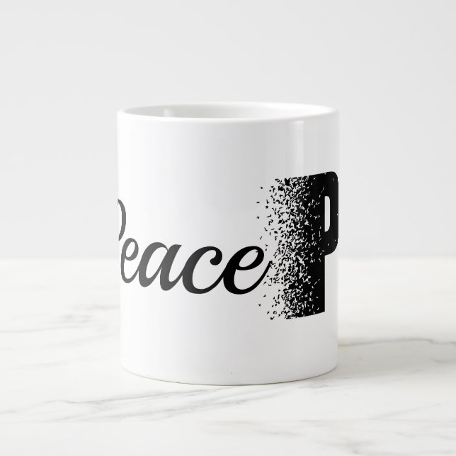 Grande Tasse Effet de désintégration de la paix - Typographie - (Devant)