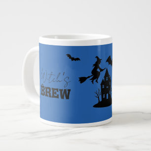 Grande Tasse Éffrayant Hauné Maison & Sorcière Silhouette