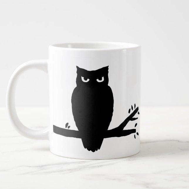 Grande Tasse Éffrayant Owl Silhouette (Gauche)