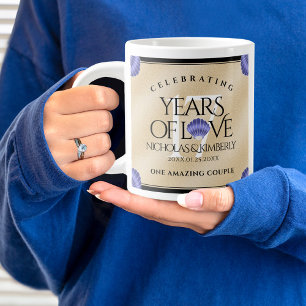 Grande Tasse Élégant 17ème anniversaire de Mariage des obus