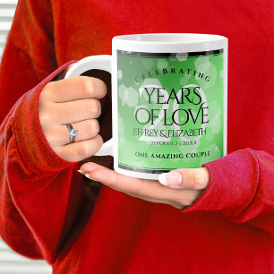 Grande Tasse Élégant 20e anniversaire de Mariage d'émeraude