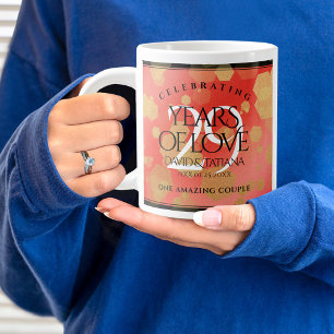 Grande Tasse Élégant 29e anniversaire du Mariage Garnet